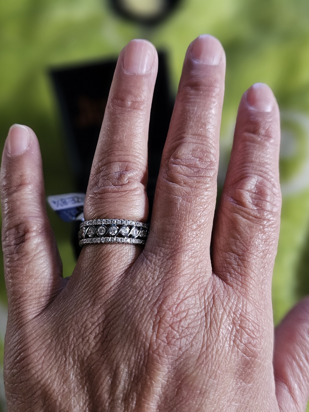 Jeulia S925 Sterling Silver CZ Eternity Band Ring – Size 8¾ Personalized - Picture 6 of 13
